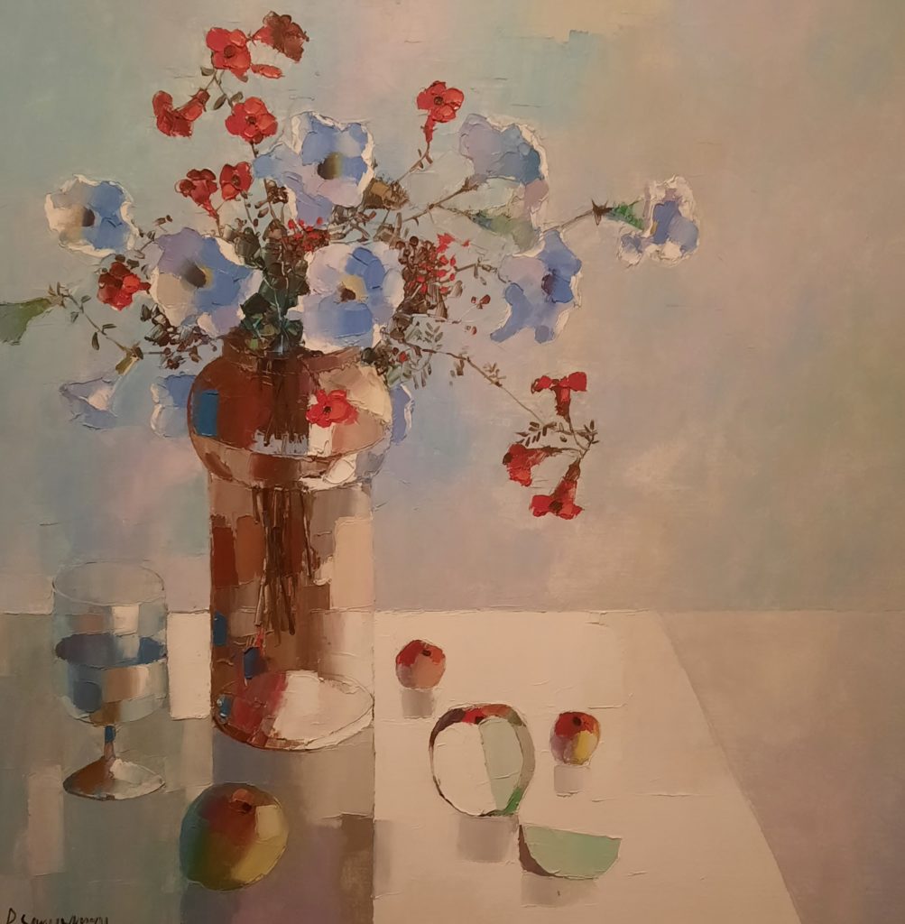 Modern Still Life, oil on canvas, signed.