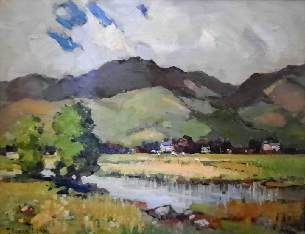 A Scottish Landscape, oil on plywood, signed.