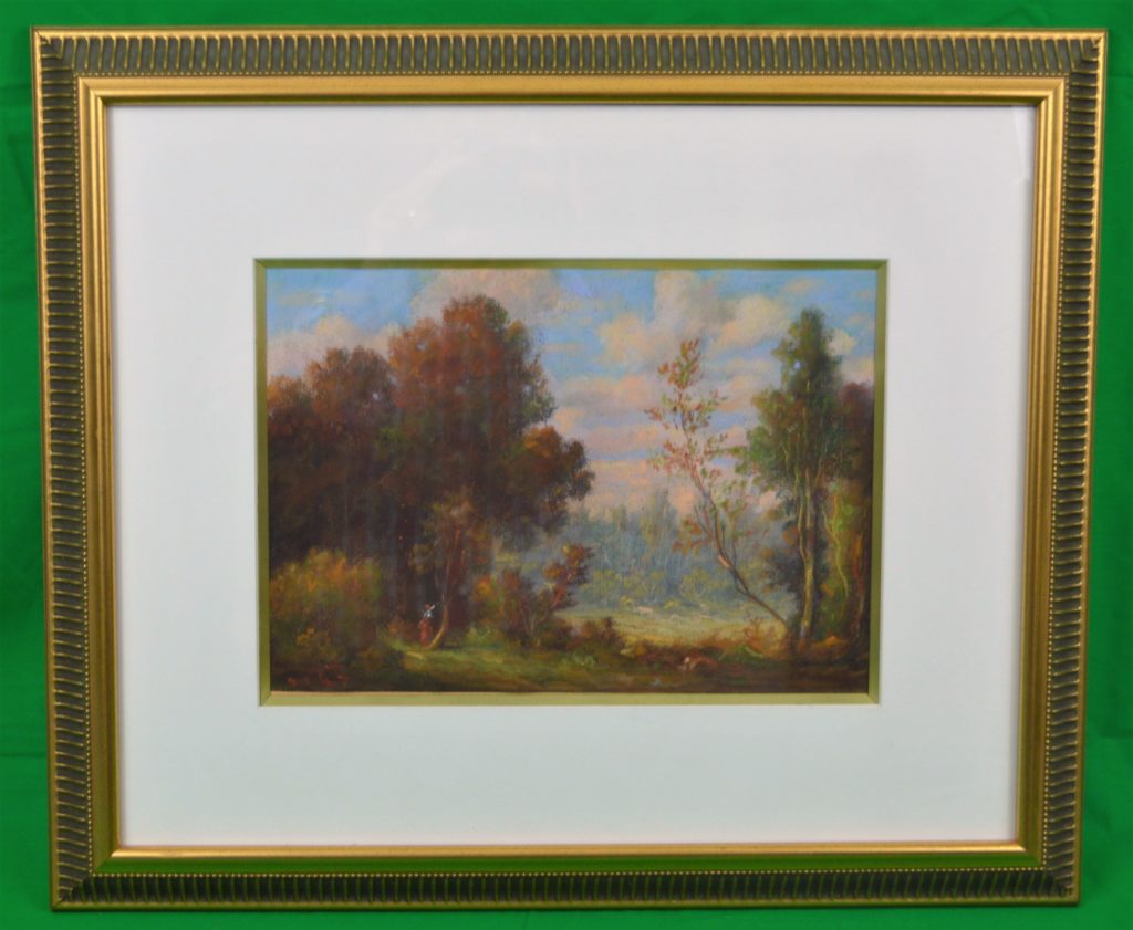 Classical landscape, pastel, indistinctly signed, framed.