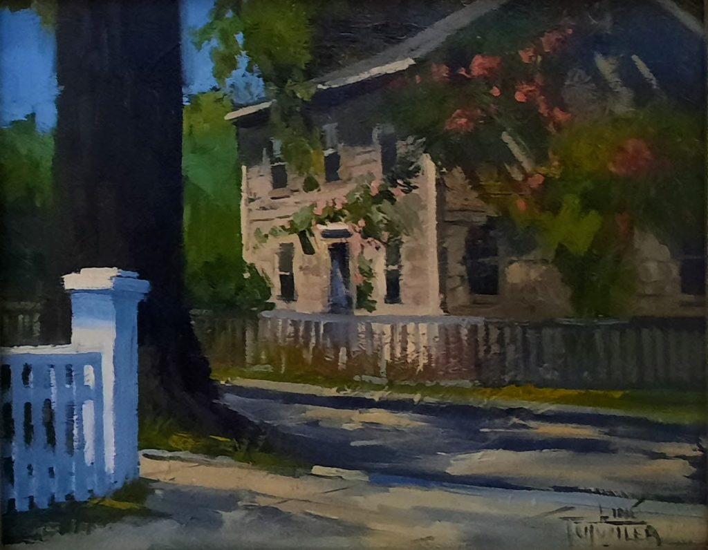 Ipswich Historic Home, oil on canvas, signed.